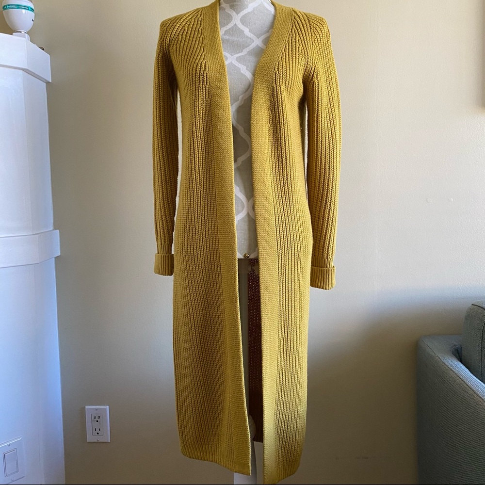 RW&Co. Camber Grace long mustard yellow sweater